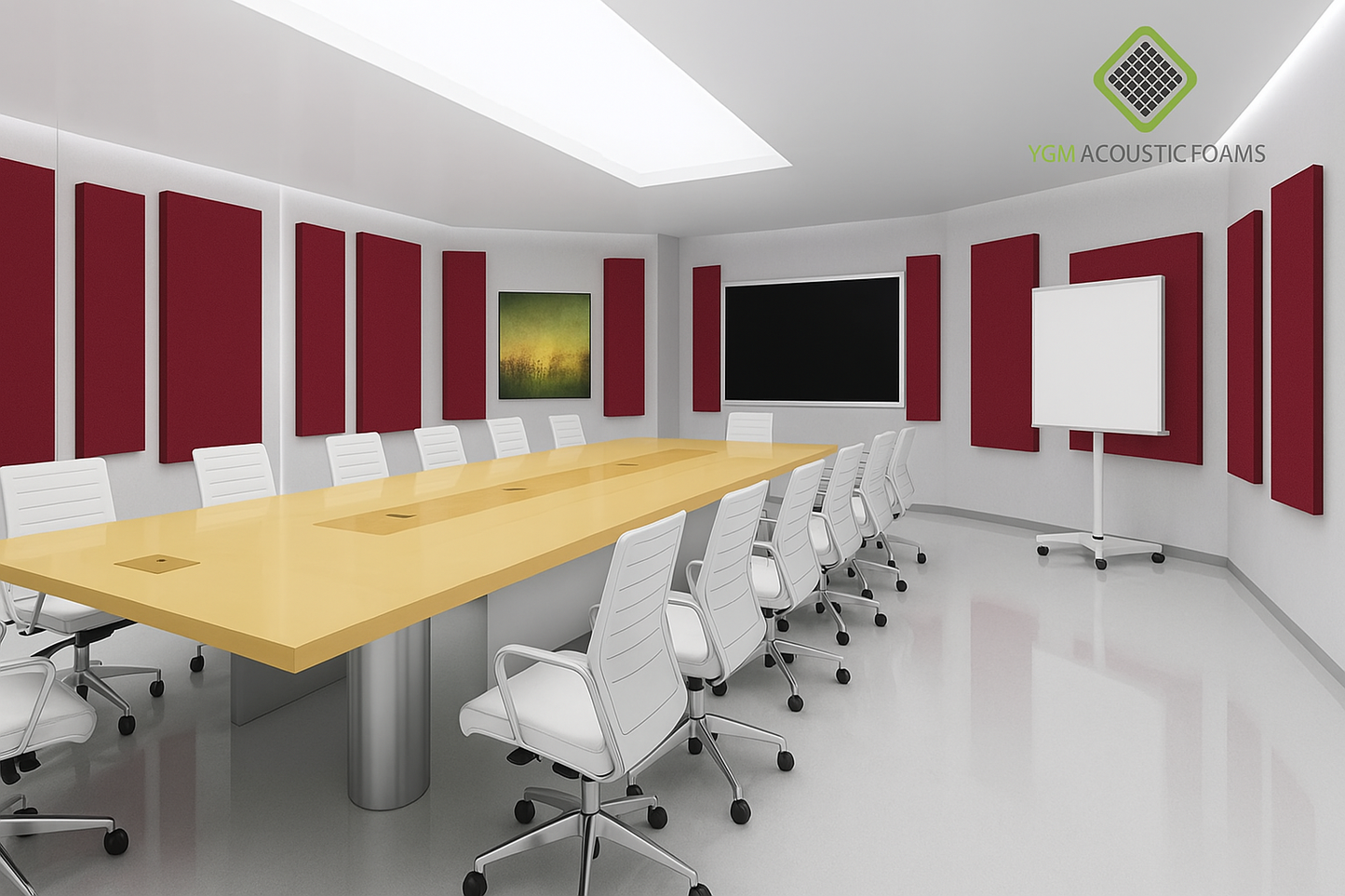 Rockwool Panels - Set of 12| 40" X 24", 2 Inches Thick | Matte Maroon Fabric Rockwool Soundproofing Acoustic Panels | Density 80 KG/M3 | Rockwool ProRox SL 950 NRC=1