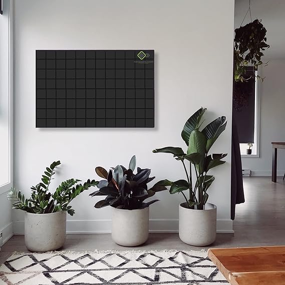 Turbo Panels - Set of 50 | 1 Sqft, 2" Thick | 50 Density Studio Noise Reduction, Echo Absorption | Premium Grade | 3D Structure with Grooves | 25 RED, 25 BLACK