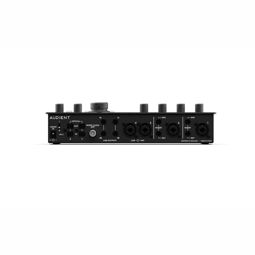 Audient iD44 MKii 20-in/24-out USB-C Audio Interface with 24-bit/96kHz Resolution, 4 Mic Preamps, 2 Instrument Inputs, 16-channel ADAT I/O, DSP Mixer, and 2 Headphone Outputs