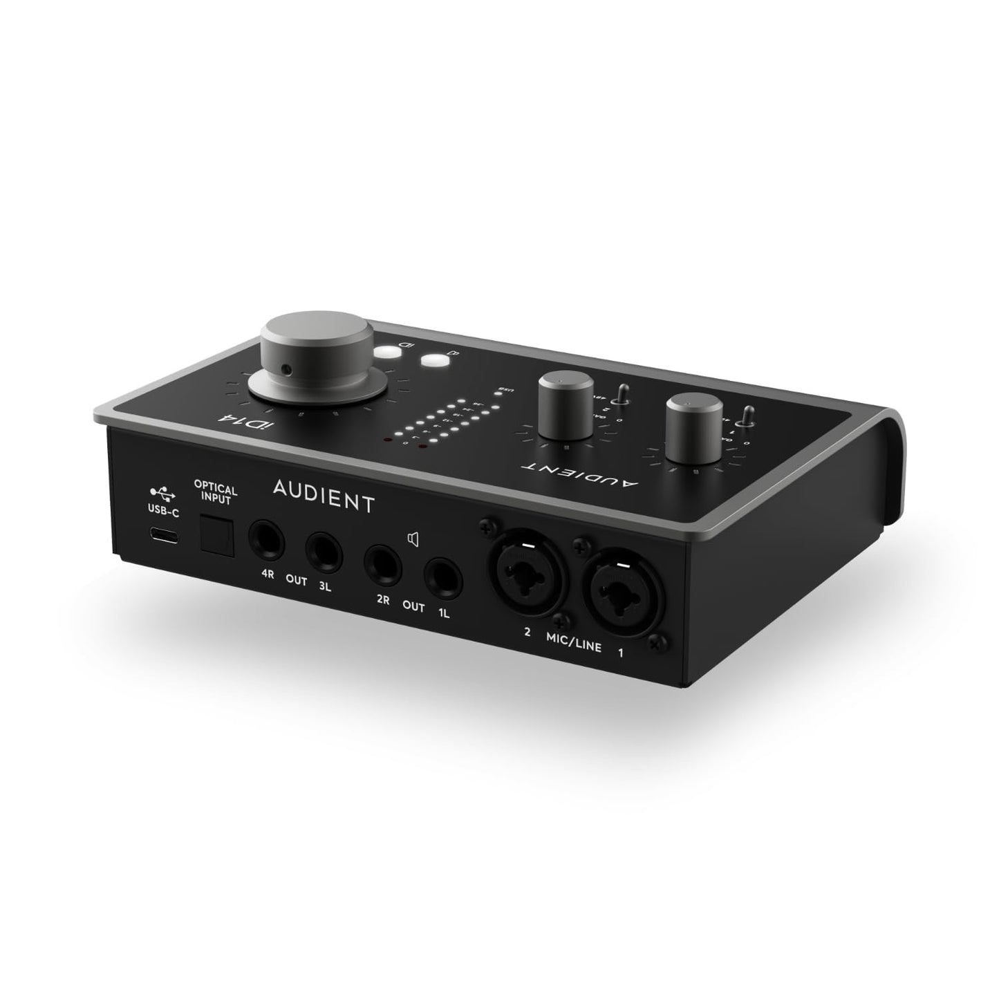 Audient iD14 (MKII) 10in/6out High-Performance USB 3.0 Audio Interface with 2 Audient Preamps, Dual Headphone Outputs, 4 Line Outputs, ADAT Input, Monitor Controls & Free Software Bundle - Mac/Win/iOS