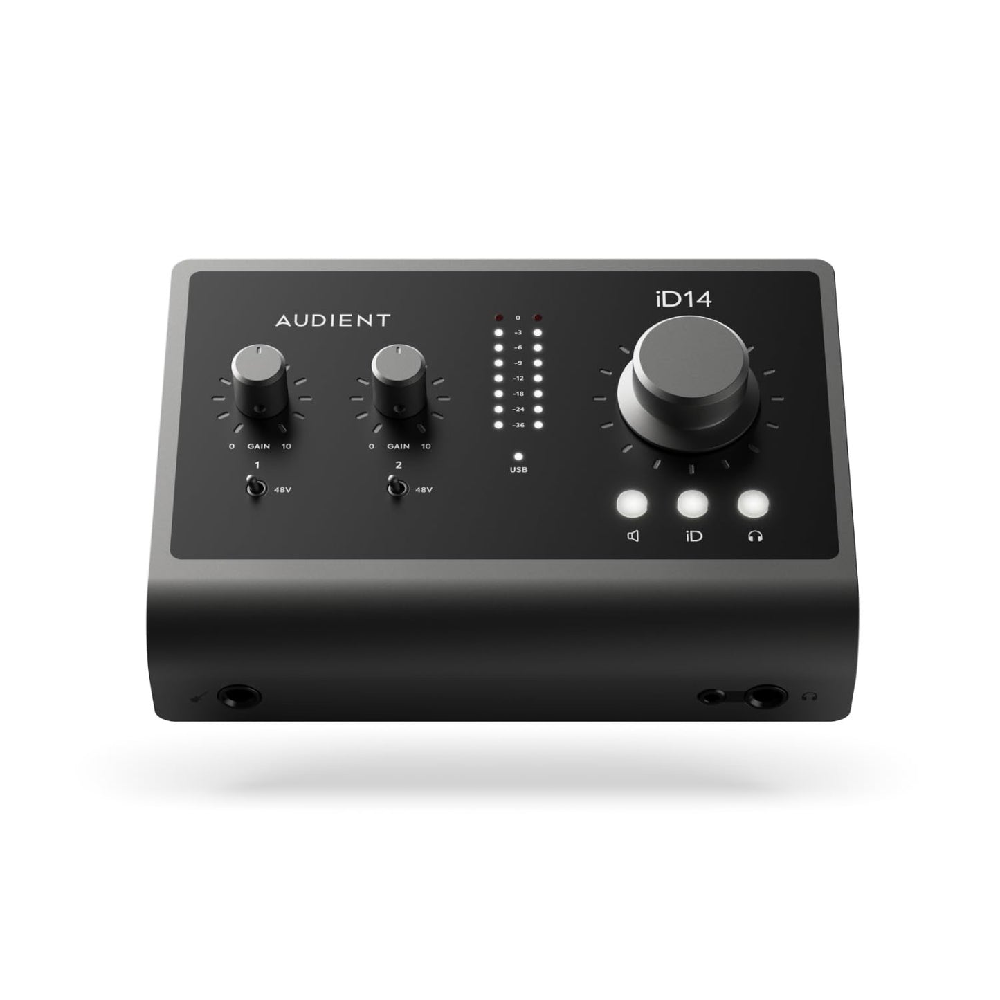 Audient iD14 (MKII) 10in/6out High-Performance USB 3.0 Audio Interface with 2 Audient Preamps, Dual Headphone Outputs, 4 Line Outputs, ADAT Input, Monitor Controls & Free Software Bundle - Mac/Win/iOS