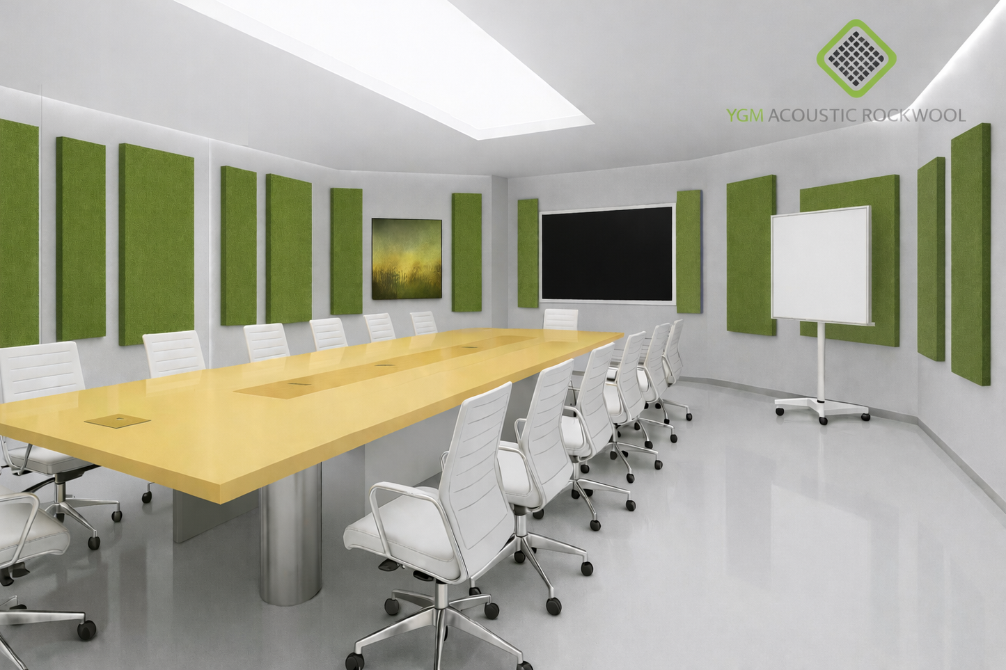 YGM Acoustic Rockwool® - Set of 2 | 40" x 20" x 3" | Sound Absorption Panels | NRC 1.0, 80 KG/M¬≥ Density | Room Isolation & Acoustical Soundproofing (Olive Green)