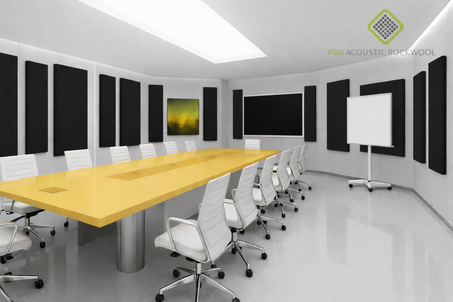 YGM Acoustic Rockwool® - Set of 4 | 40" x 20" x 3" | Sound Absorption Panels | NRC 1.0, 80 KG/M¬≥ Density | Room Isolation & Acoustical Soundproofing (OG Black)