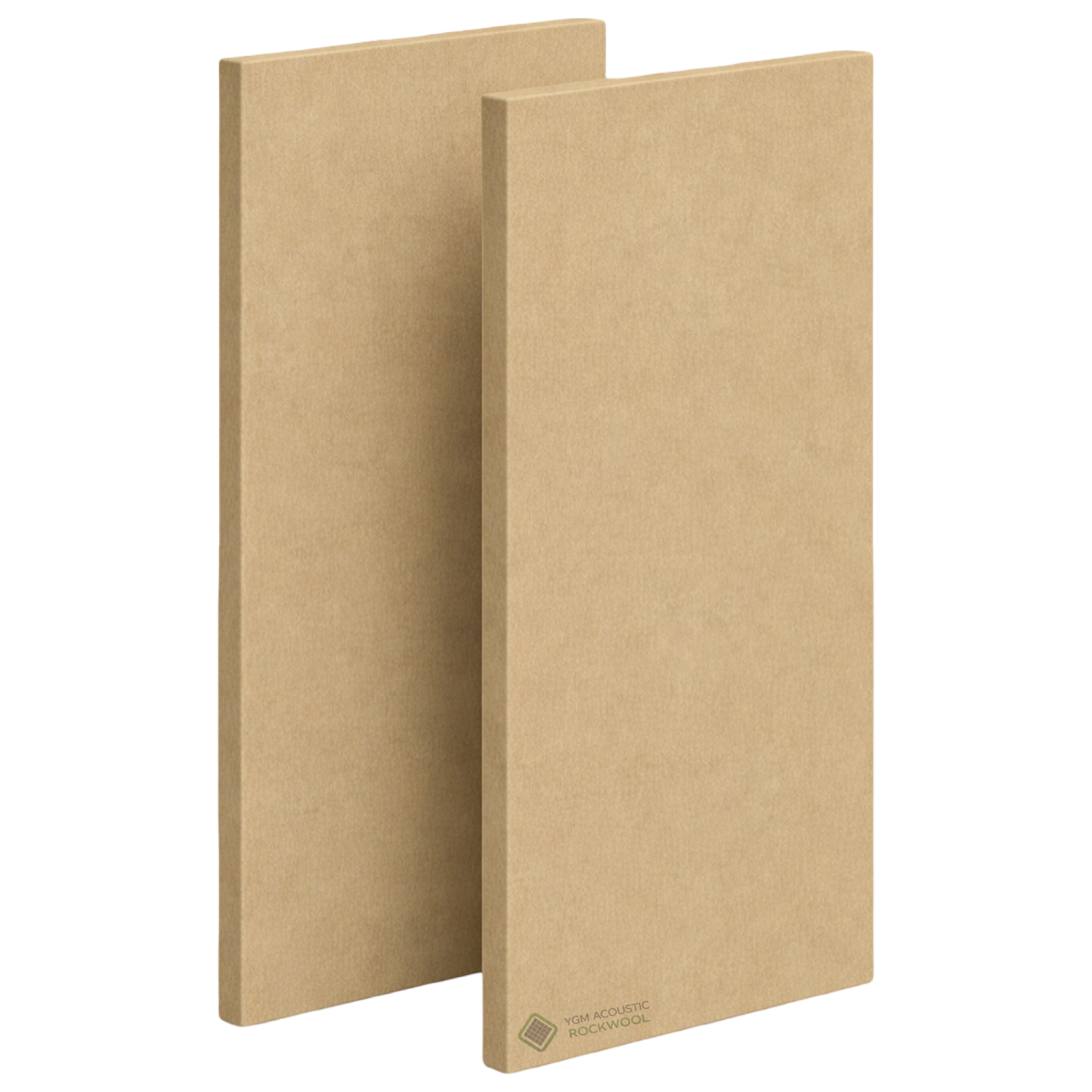 YGM Acoustic Rockwool® - Set of 4 | 4' x 2' x 1.5" | Sound Absorption Panels | NRC 0.92, 80 KG/M¬≥ Density | Room Isolation & Acoustical Soundproofing (Warm Beige)