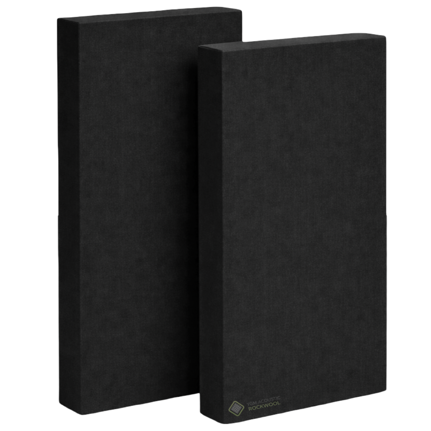 YGM Acoustic Rockwool® - Set of 4 | 40" x 20" x 3" | Sound Absorption Panels | NRC 1.0, 80 KG/M¬≥ Density | Room Isolation & Acoustical Soundproofing (OG Black)
