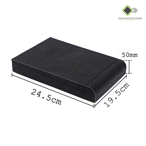 MONITOR ISOLATION PADS - PAIR | Best for 3-5 inch Studio Monitors with Angle Adjuster |Size: 25 CM x 20 CM x 50 MM | 50 Density | Premium Grade