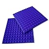 Pyramid Panels - Set of 36 | 1 Sqft, 1" Thick | 50 Density Studio Noise Reduction, Echo Absorption | Premium Grade | 3D Structure | 18 PURPLE 18 BLACK