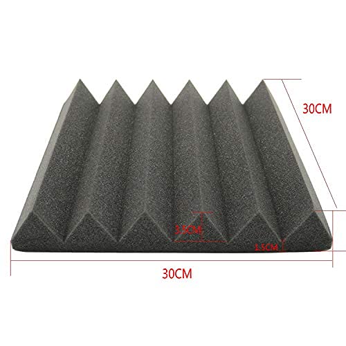 Wedge Panels - Set of 72 | 1 Sqft, 2" Thick | 50 Density Studio Noise Reduction, Echo Absorption | Premium Grade | 3D Structure | BLACK