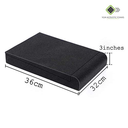 MONITOR ISOLATION PADS XL - PAIR | Best for 6-10 inch Studio Monitors |Size: 36 CM x 32 CM x 3 INCHES | 50 Density | Premium Grade